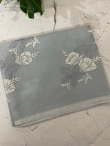 Kota checks saree with embroidery MS7699 - Grey
