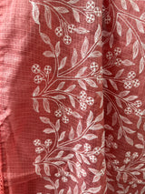 Soft kota checks saree with embroidery - SVTS24 PeachPink