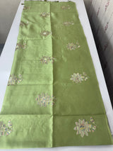 Tussar finish soft silk saree with thread embroidery MTS568 PastelGreen