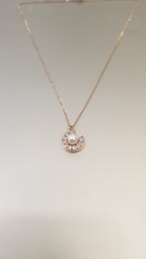 Elara 92.5 Rosegold Necklace EL214