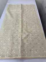 Moonga checks saree with embroidery MSH165 Ivory
