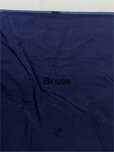 Organza saree with embroidery borders MOS4765 NavyBlue