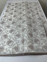 Kota cotton embriodery saree MS1490- White & DuskyMauve