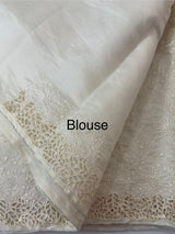 Cutwork Blended satin-tussar saree MTS9078