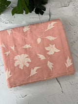 Mul chanderi applique work saree  MSH146 PastelPeach