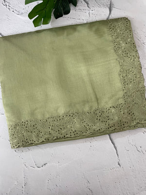Cutwork Semi silk saree MTSS695