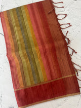 Multi color Semi silk saree with borders MSS489