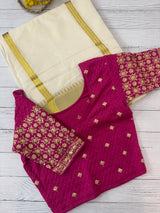 Stretchable Readymade blouse with sequence work- MSBL