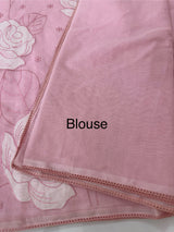 Soft Kota Chanderi saree with applique work MSH223 - Pink
