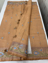 Cutwork Blended tussar saree MSH228 DustyPeach