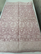 Premium Crush Organza saree with chikankari work- MCH378 PastelPink