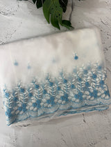 Soft Organza saree with embroidery borders - MCW896