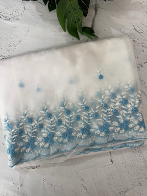Soft Organza saree with embroidery borders - MCW896
