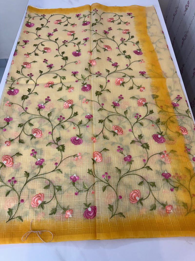 Soft kota silk saree with embriodery MS14809