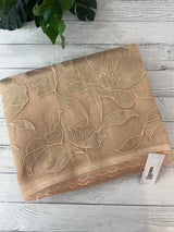 Organza saree with tissue applique work MS5081- Pastel DuskyPeach