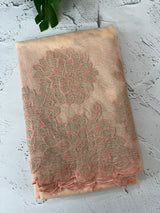 Premium Organza saree with tissue appliqué work - MMG123