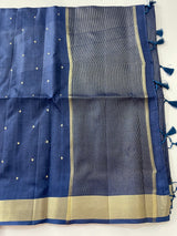 Tussar mix Semi silk saree with small buttas MSS8930
