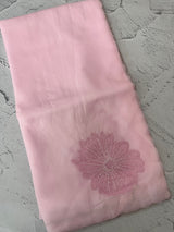 Soft crush Organza saree with beads work MBS679 Pastelapink