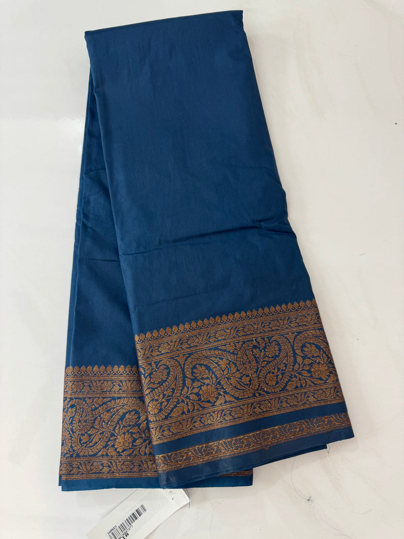 Banarasi warm silk saree with brocade blouse MS12165 TealBlue