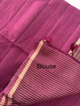 Tussar mix Semi silk saree with small zari borders MSS8924