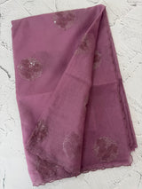 Semi Organza saree with embroidery - MSH375