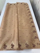 Satin finish kosa tussar saree with cutwork - MSH205 Taupe