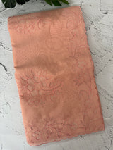 Moonga checks saree with Net Applique borders  MSH157 Peach