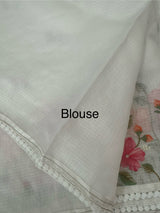 Silky kota saree with embriodery MS16263 White