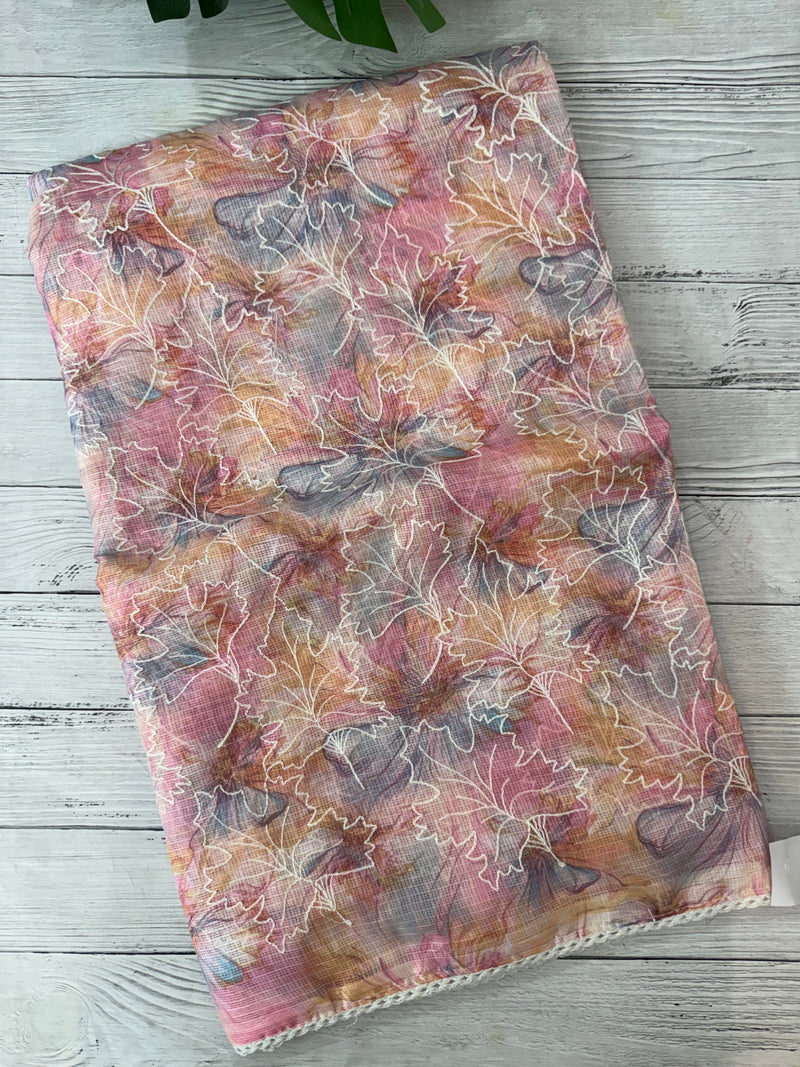 Soft kota checks saree with embroidery SVPSSR