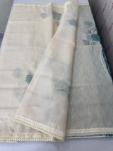Silky kota applique work saree  MSK899