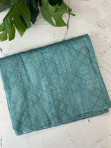 Blended tussar silk saree with embroidery- MSB8543 - Blue