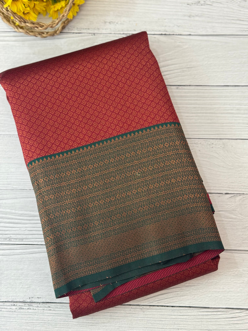 Brocade semi silk saree MS67443