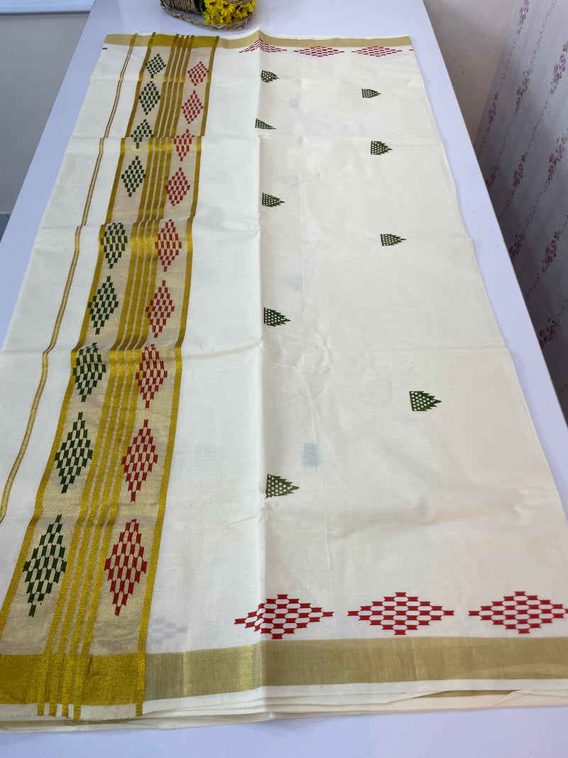 Kerala cotton saree
