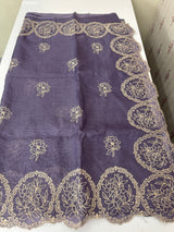 Silky kota saree with embriodery MS16334- Purple
