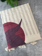 Blended tussar saree with kanta embriodery and appliqué work- MBTS99