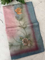 Kota cotton saree with hand embroidery  MS10678