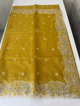 Silky kota saree with applique borders MS9831