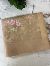 Tissue silk saree with embroidery MSH236