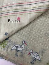 Jamdani silk Cotton Saree with thread work  MSJ790