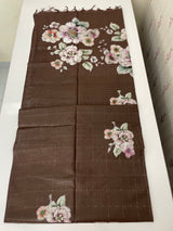 Semi tussar saree with applique work and embroidery MTS3711