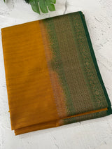 Soft silk sarees with contrast pallu & blouse MJL890