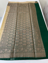 Semi Banarasi crepe saree with small buttas and brocade blouse- MS14667