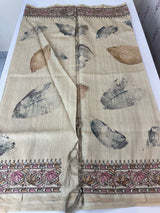 Blended Tussar embroidery and digital printed saree MSTS545