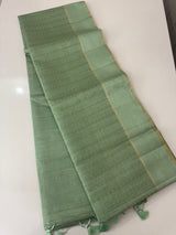 Semi silk saree with zari weaving  MSG6161 Muted SageGreen