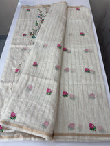 Mul chanderi embriodery saree MS15881