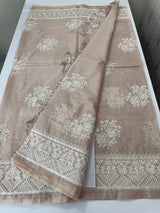 Kota silk saree with chikankari work  MSK334 PastelMauve