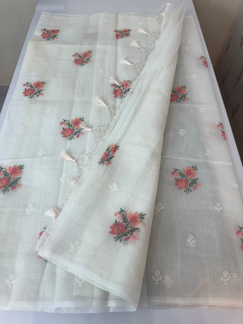 Silky kota embroidery saree MSK654