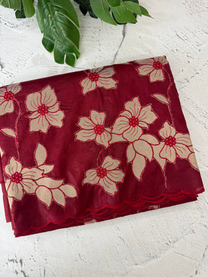 Semi organza saree with tissue applqiue work - MSH931