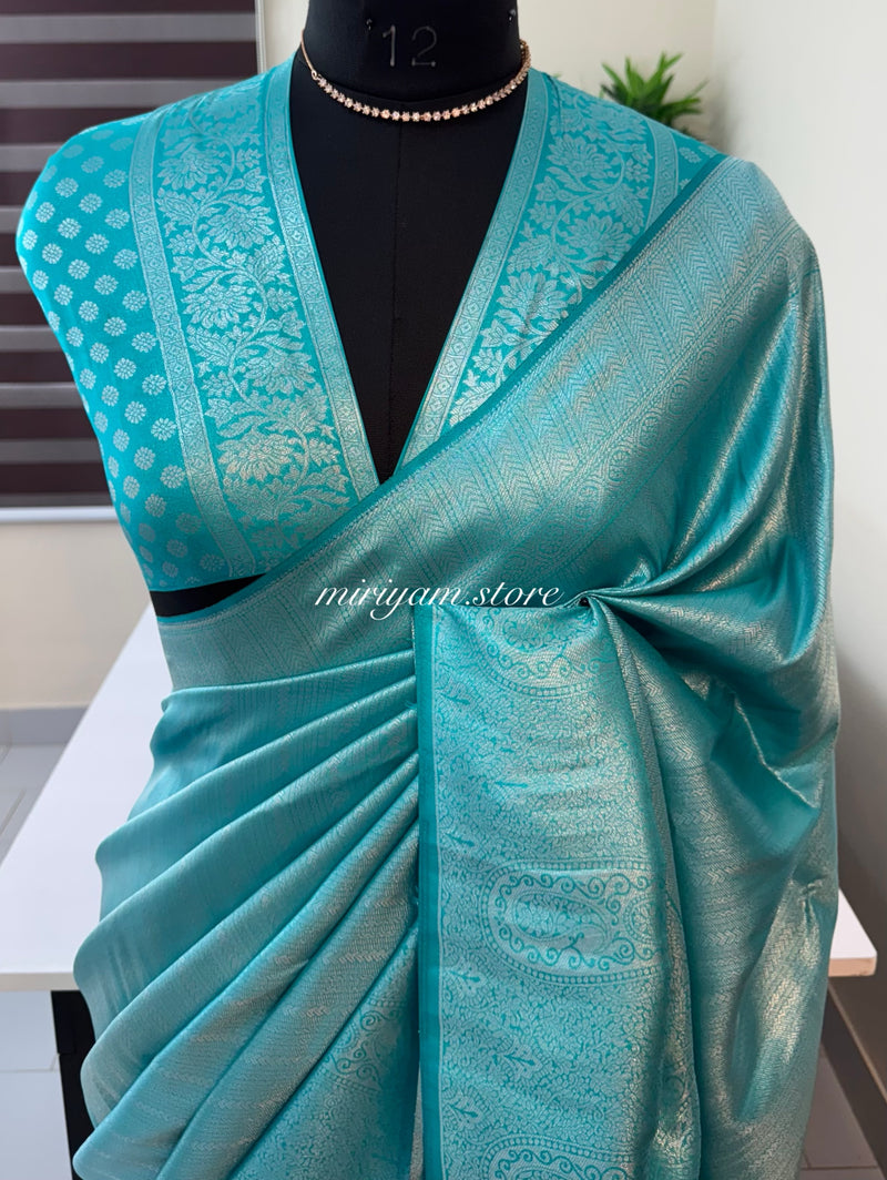 Pastel soft silk Saree - MKP924 Saphire Blue