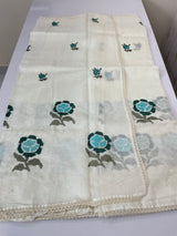 Soft kota checks saree with embroidery - STWICM